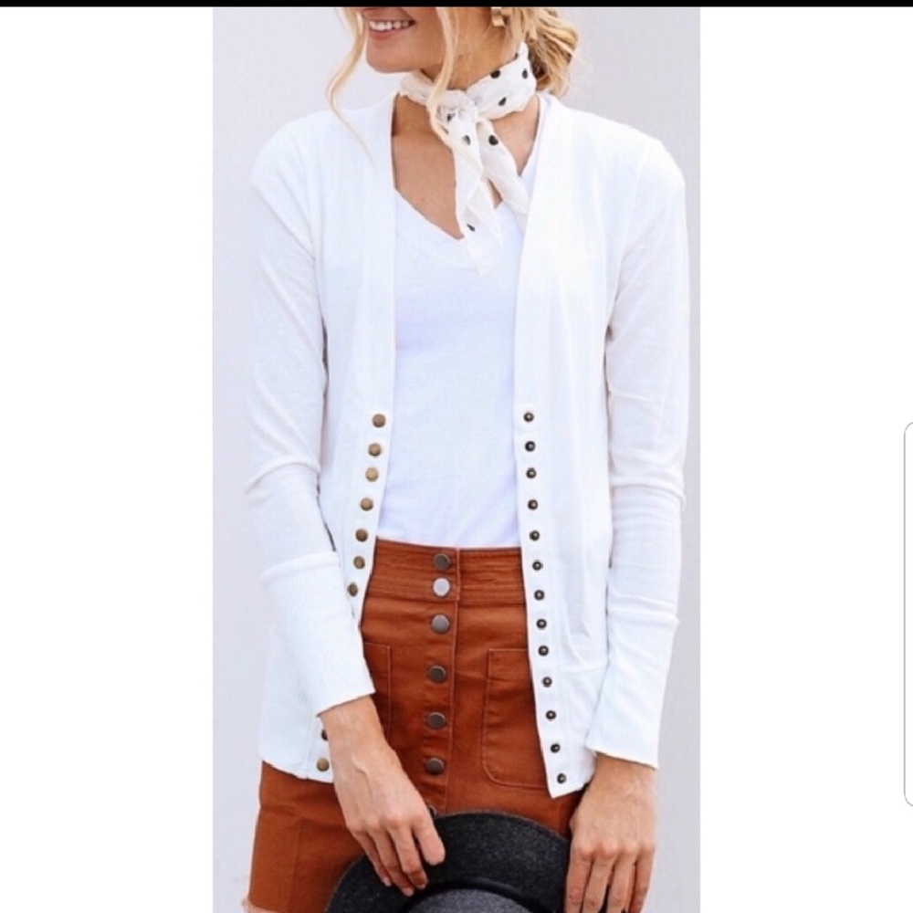 One left!!!   Button up Cardigan Ivory